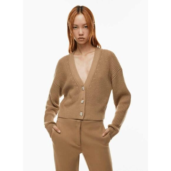 Aritzia Sweaters - Aritzia Babaton Canberra Camel Merino Wool Cardigan Sweater Women's Size XS